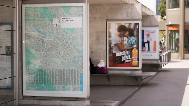 advertisement, billboard, outside, poster, train station, gray train, billboard, billboard, billboard, billboard, billboard, poster. Two display advertising case studies compared for publisher and audience gaps