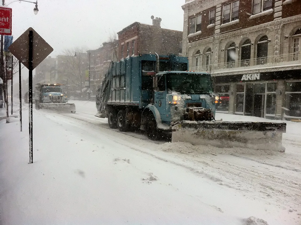 chicago, buildings, snowplow, street, blizzard, snowing, snow, winter, ice, nature, outside, storm, cities, urban, city, United States, Chicago, Illinois. Is winter PPC seasonality different in Edmonton, Halifax and Winnipeg?